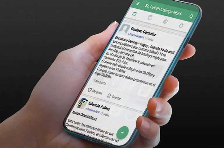 La app Blended en un teléfono